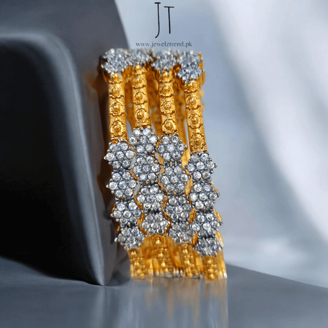 Classic Elegance: Oxidized Zircon Bangles
