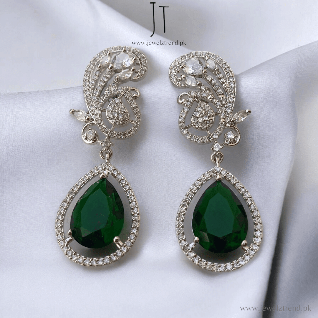 Elegance Dropped: Doublet Stone Earrings