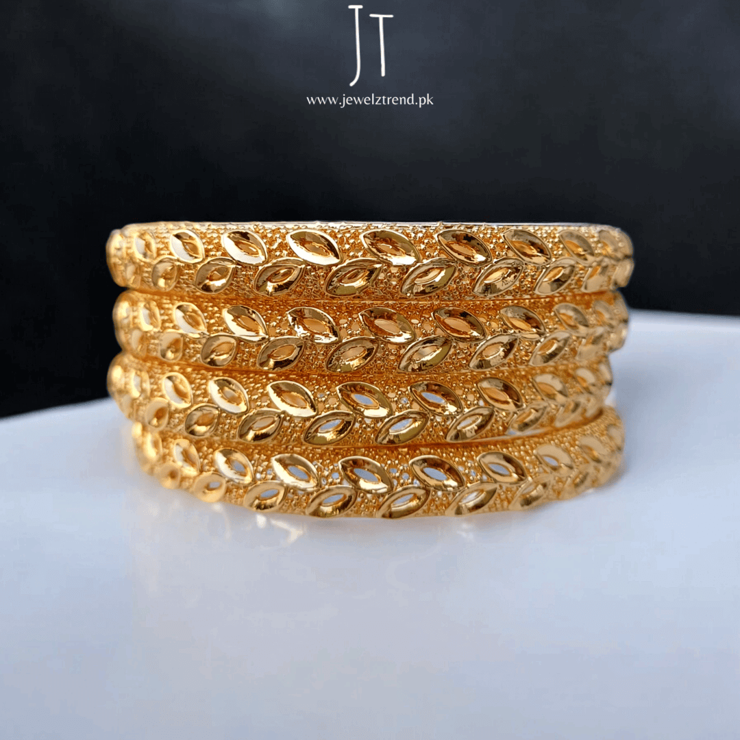 Golden Leaves: Aesthetic Bangles