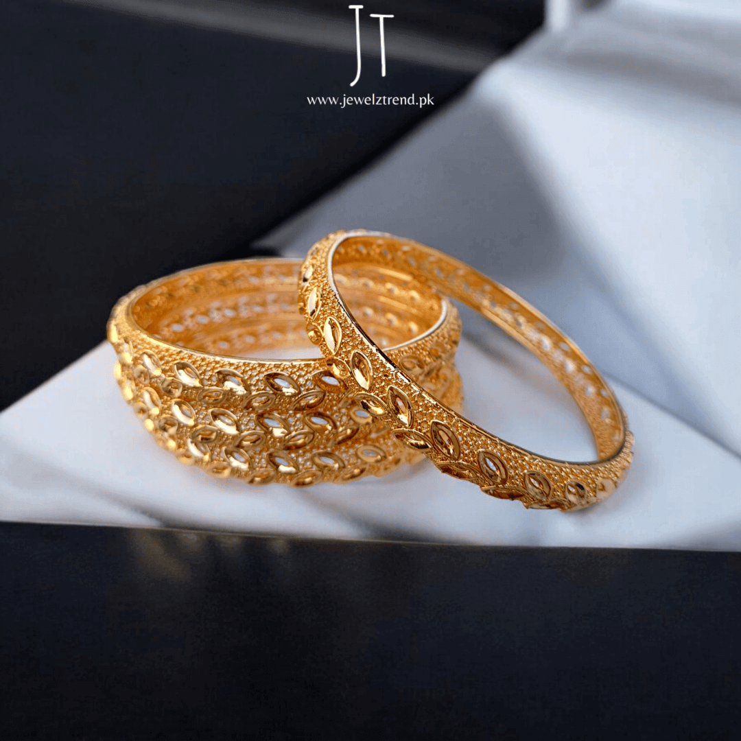 Golden Leaves: Aesthetic Bangles