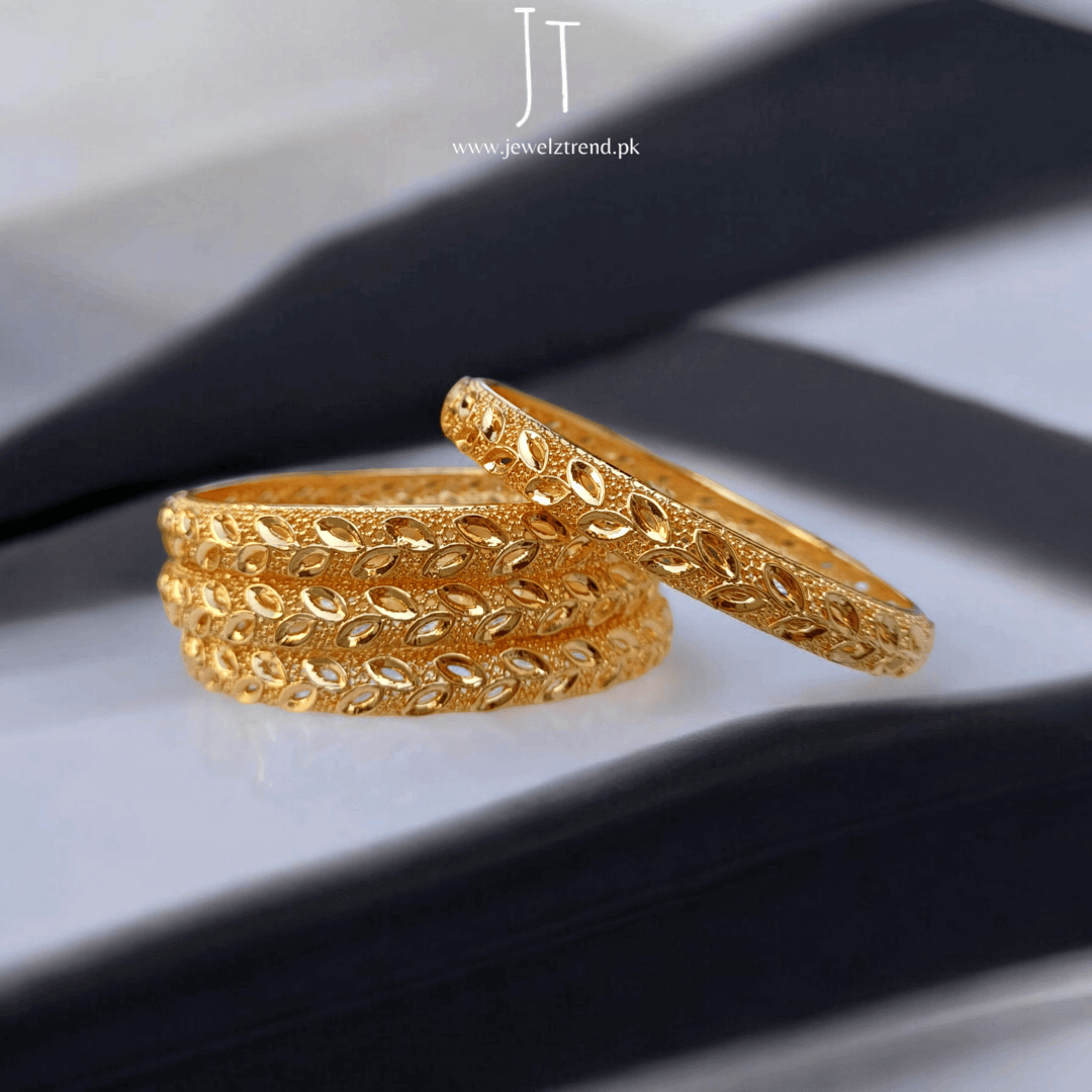 Golden Leaves: Aesthetic Bangles