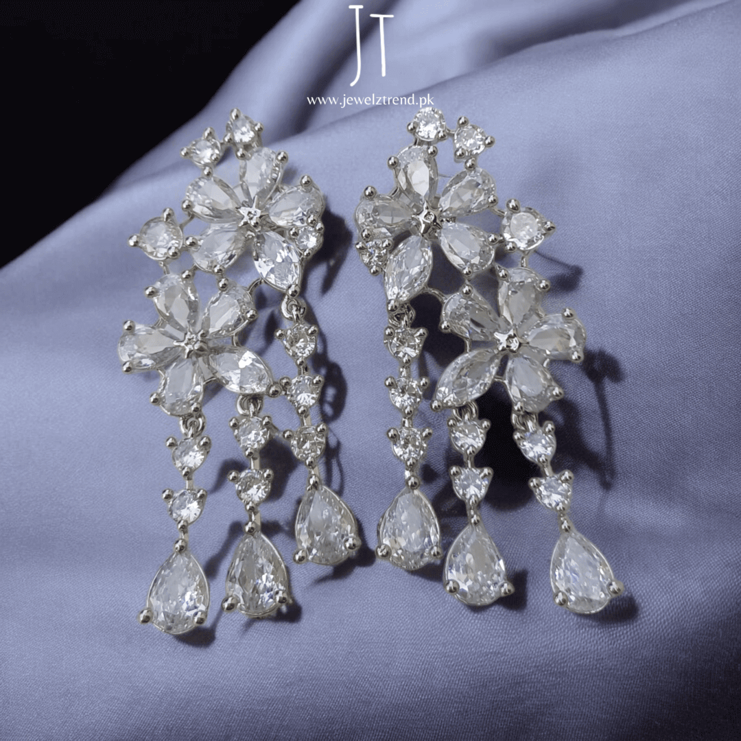 Blooming Elegance: Dangling Flower Earrings