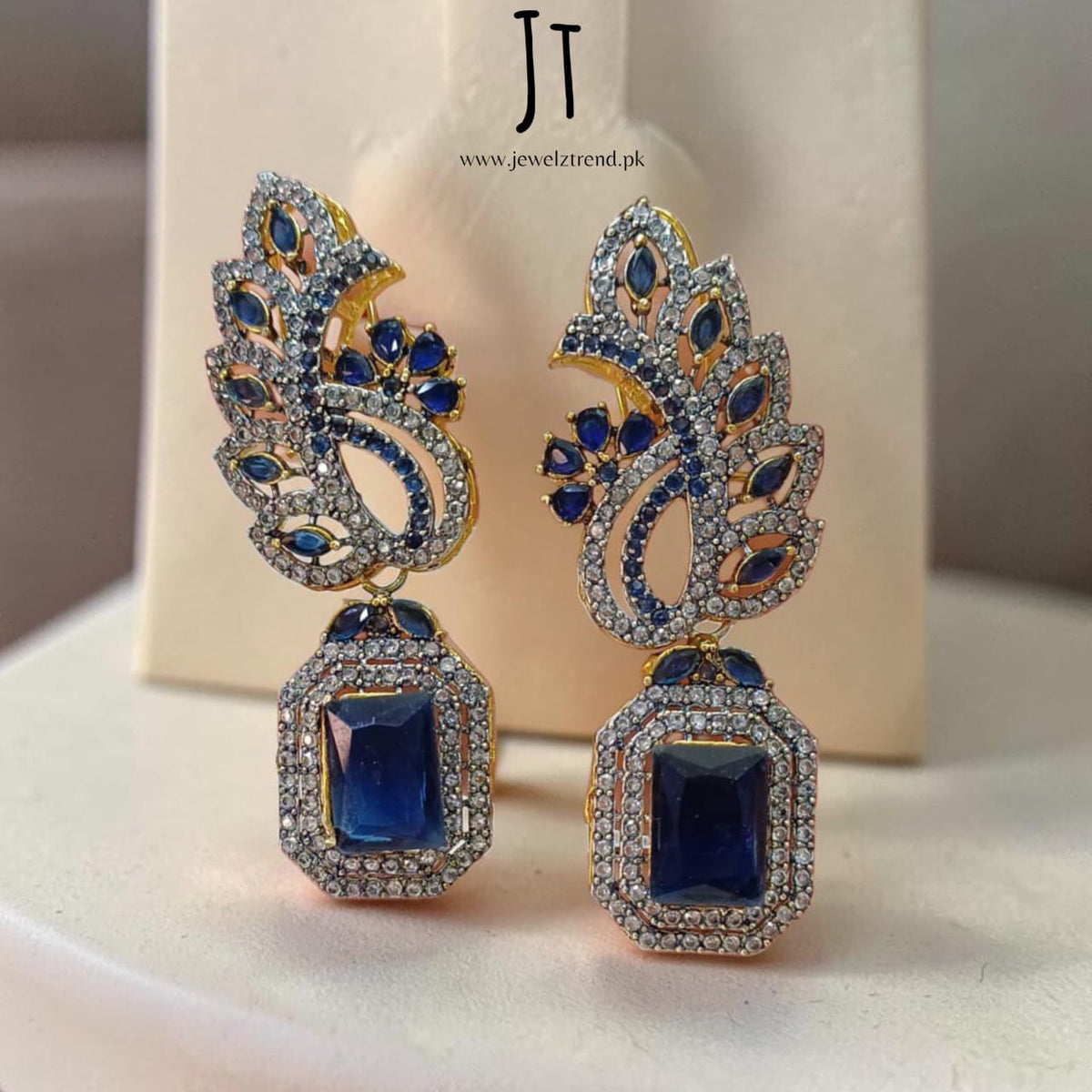 Shimmering Zircon: Long Earrings