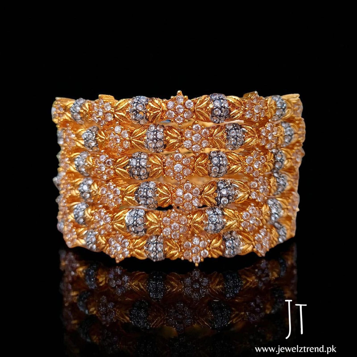Noor Gold Zircon Bangles