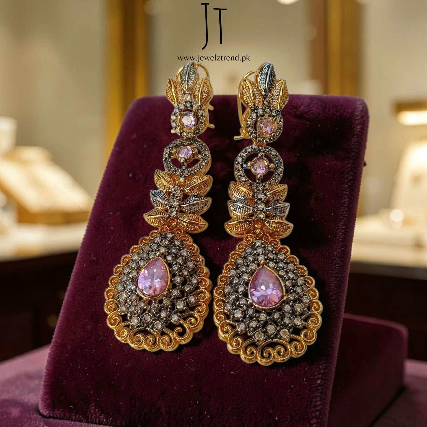 Whispering Leaf: Designer Earrings