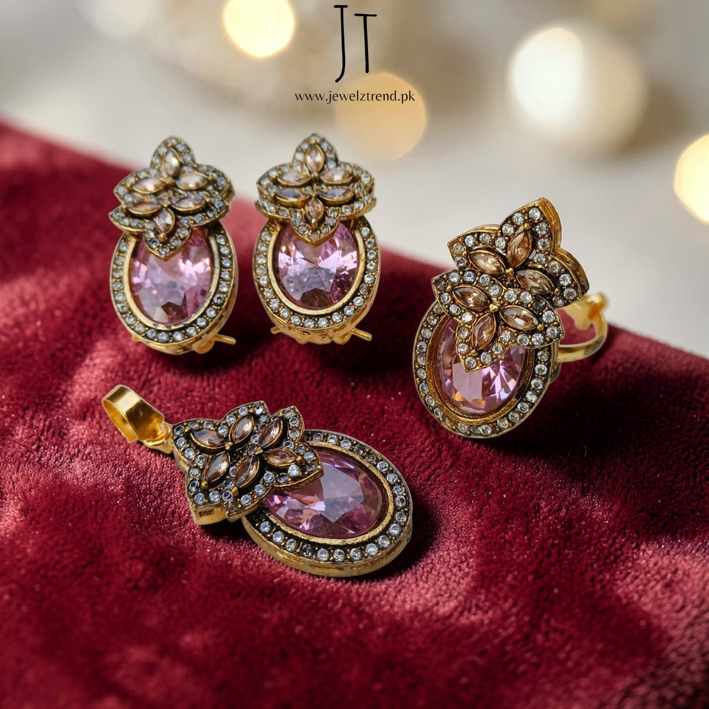 Azure Sparkle Trio: Locket Set