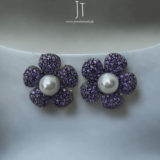 Pearl Blossom: Elegant Flower Earrings