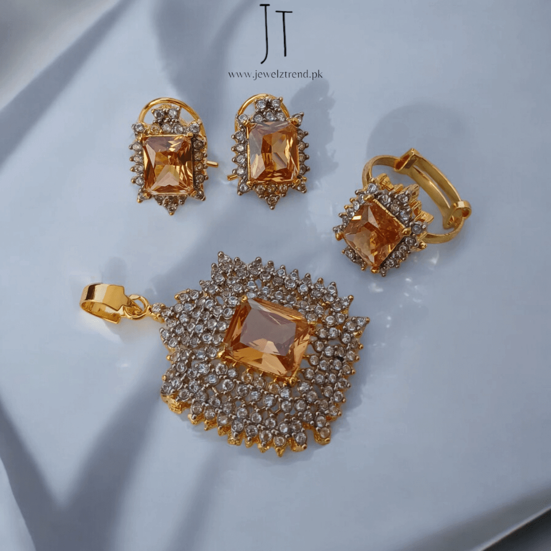 Luminous Grace Zirconia Locket Set