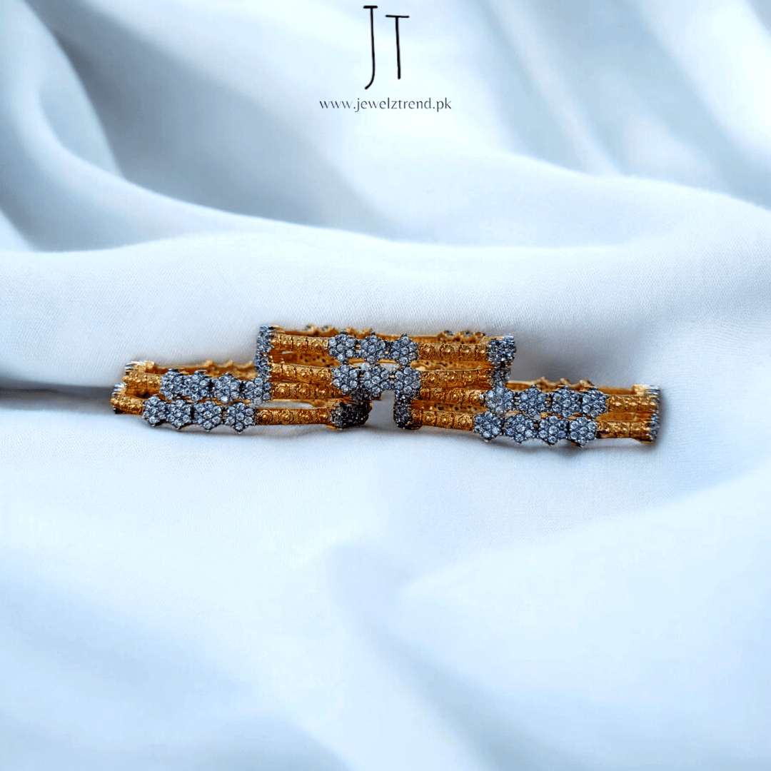 Classic Elegance: Oxidized Zircon Bangles