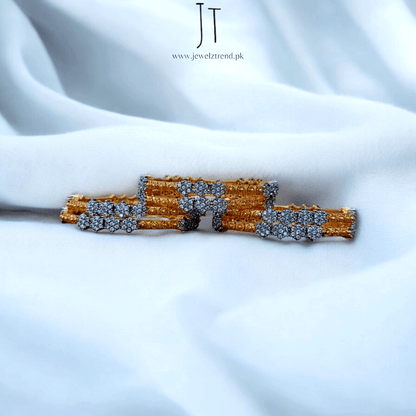 Classic Elegance: Oxidized Zircon Bangles