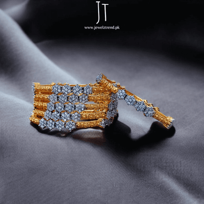 Classic Elegance: Oxidized Zircon Bangles