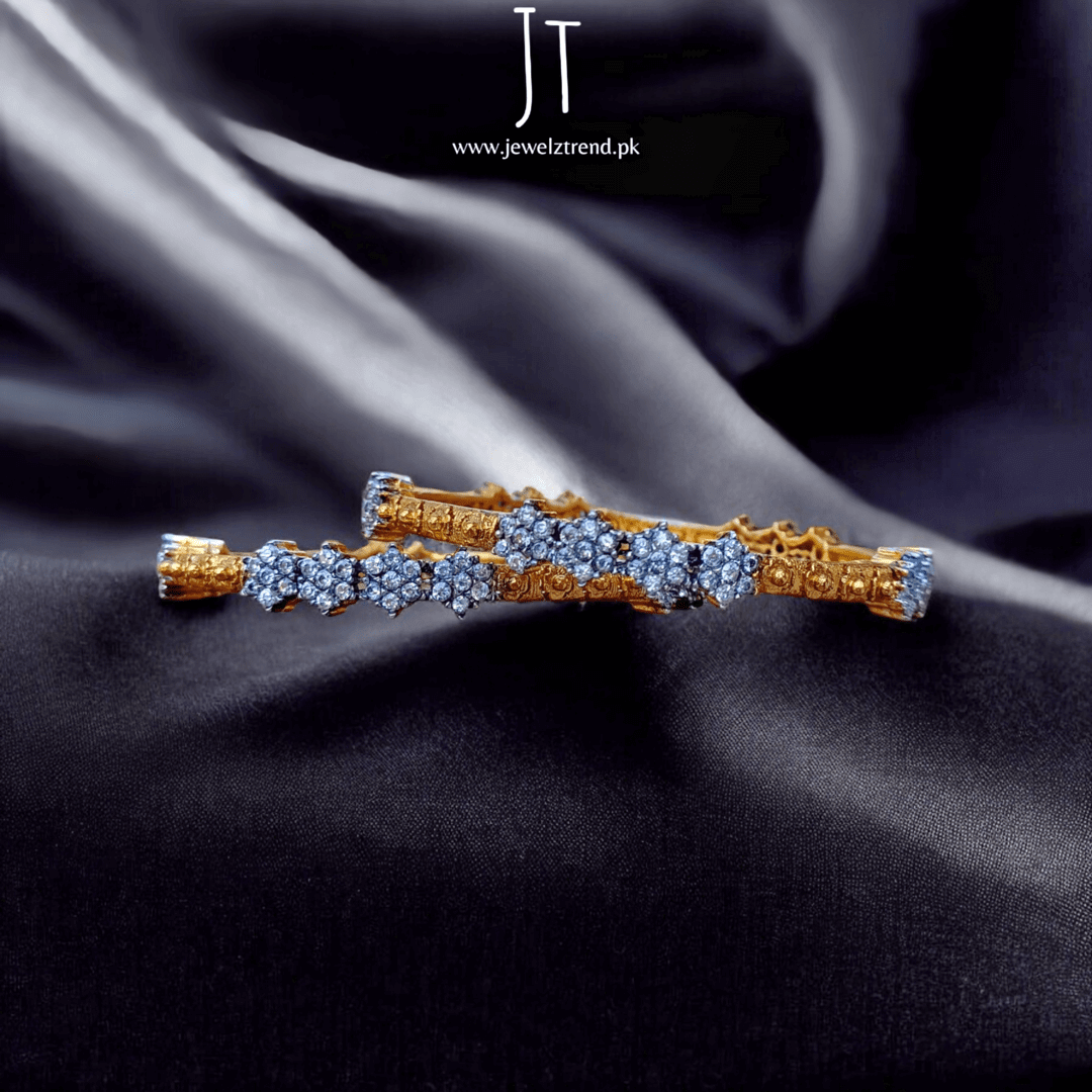 Classic Elegance: Oxidized Zircon Bangles