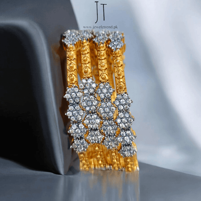 Classic Elegance: Oxidized Zircon Bangles