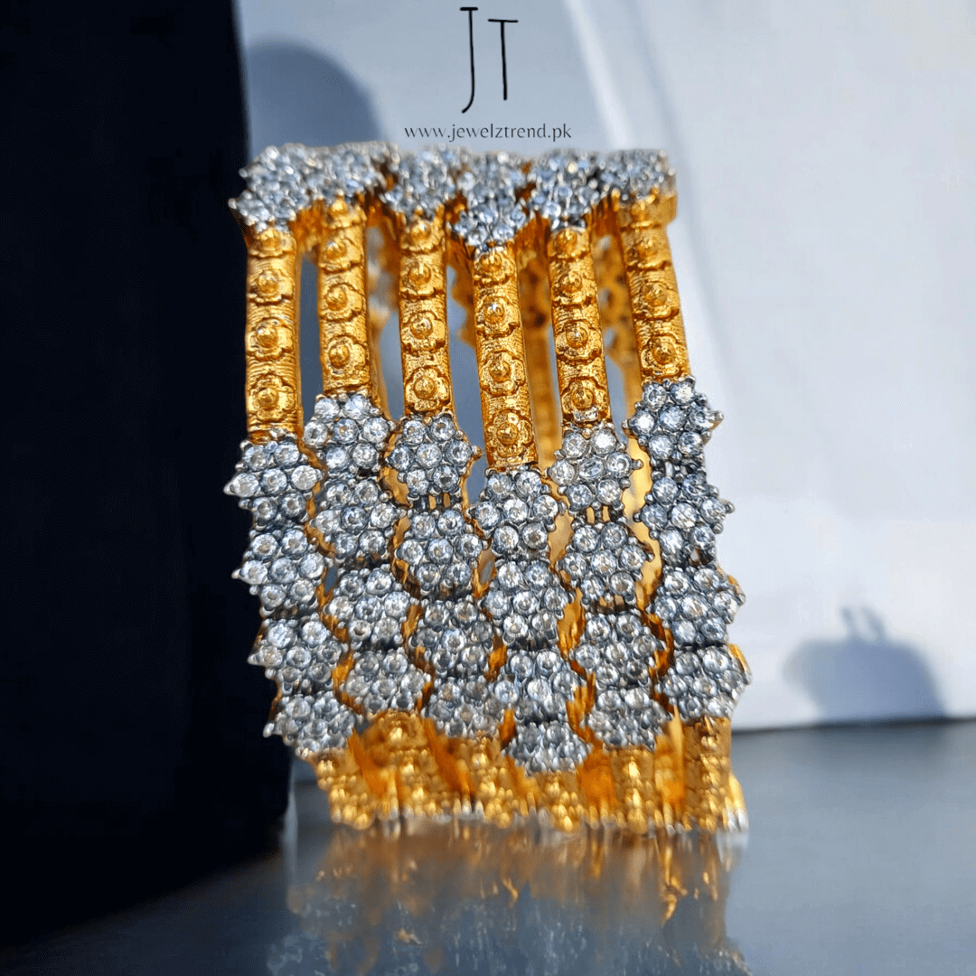 Classic Elegance: Oxidized Zircon Bangles