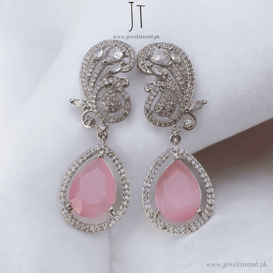 Elegance Dropped: Doublet Stone Earrings