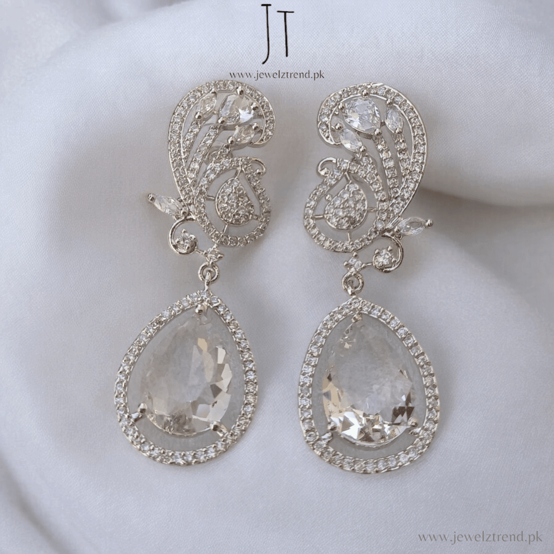 Elegance Dropped: Doublet Stone Earrings