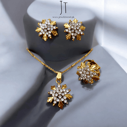 Celestial Charm: Oxidized Shiny Star Locket Set