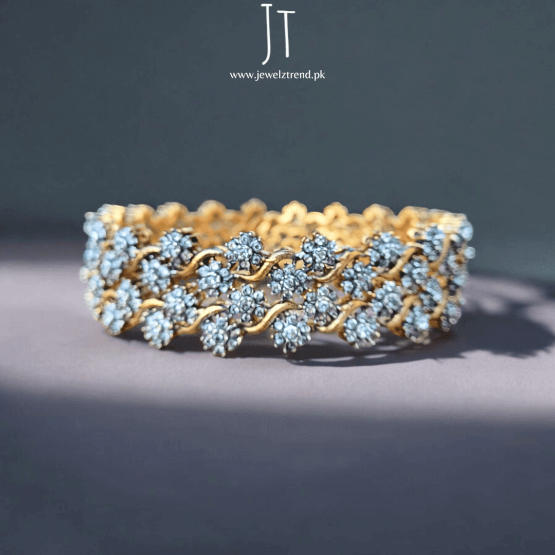 Floral Zirconia Bangles