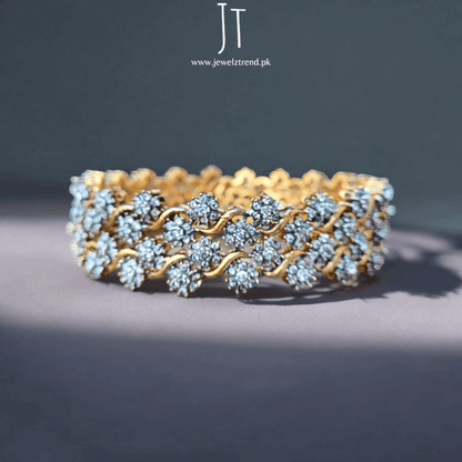 Floral Zirconia Bangles