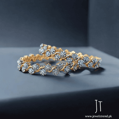 Floral Zirconia Bangles