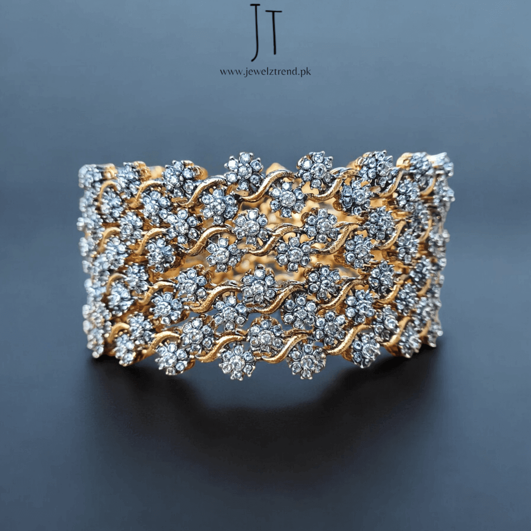 Floral Zirconia Bangles