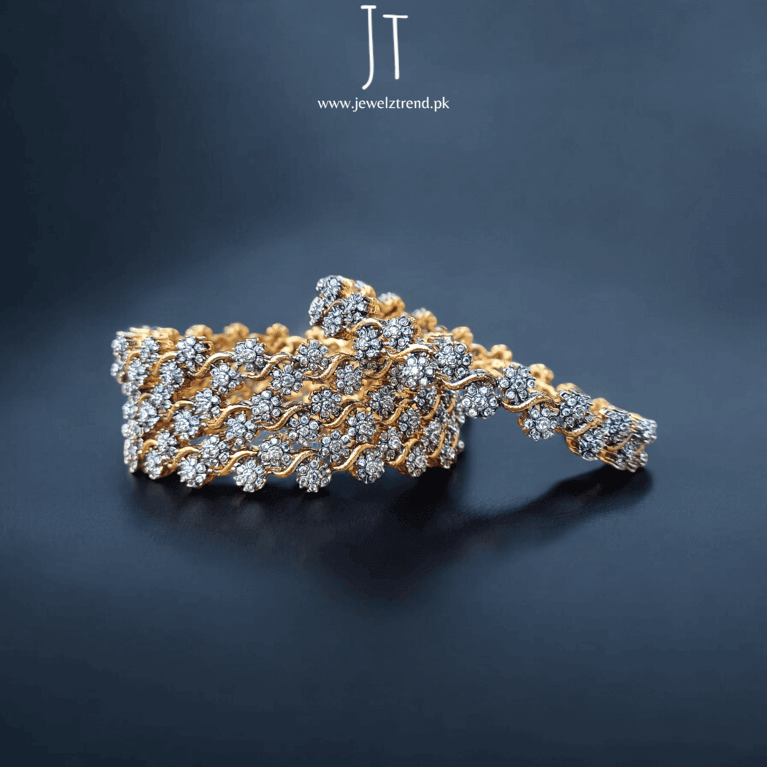 Floral Zirconia Bangles
