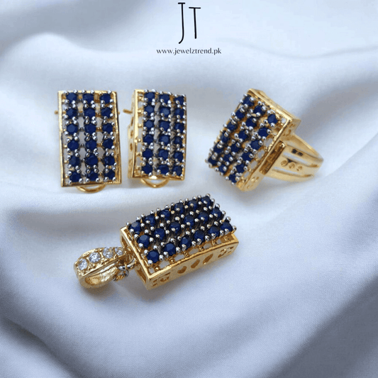Gold Plated Locket set in Jurao Stones (1020)