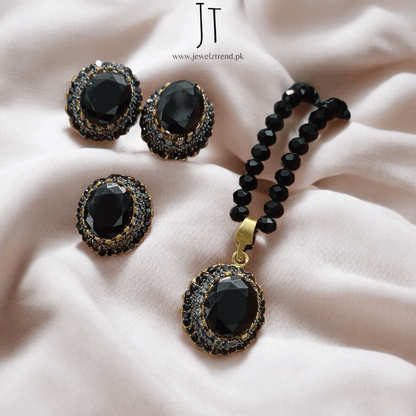 Bold Center Stone Locket Set