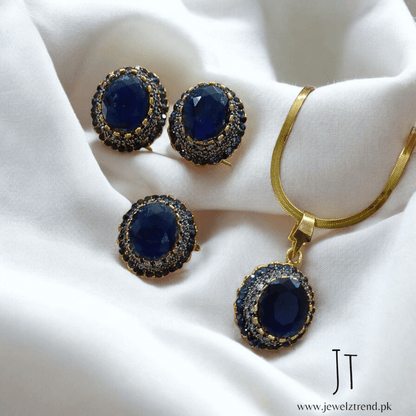 Bold Center Stone Locket Set