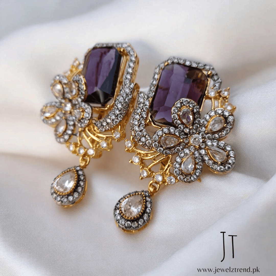 Floral Gem Majesty: Designer Jewelry