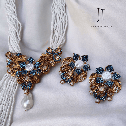 Signature Turkish Long Mala Set (Blue)