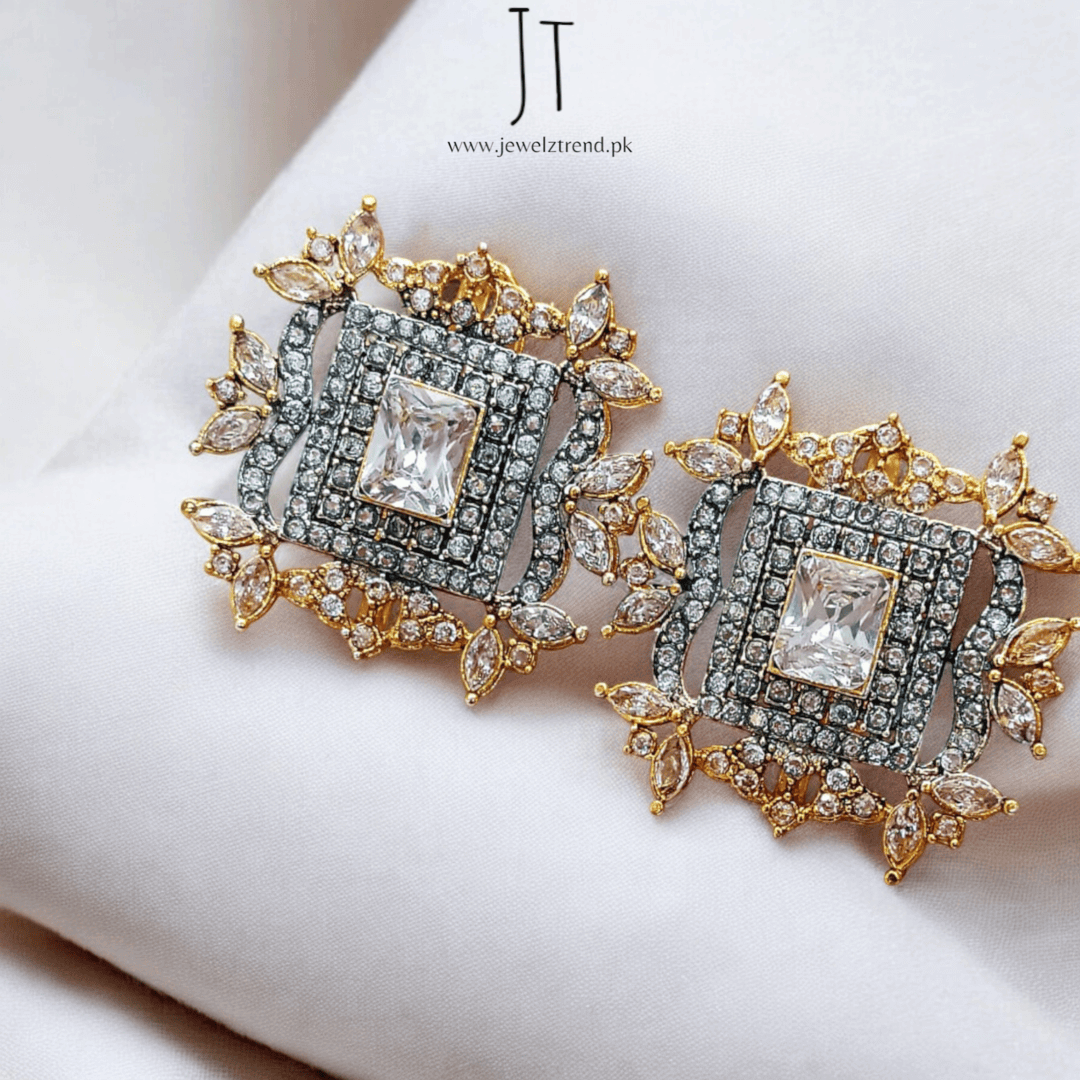 Bold Square Statement Earrings