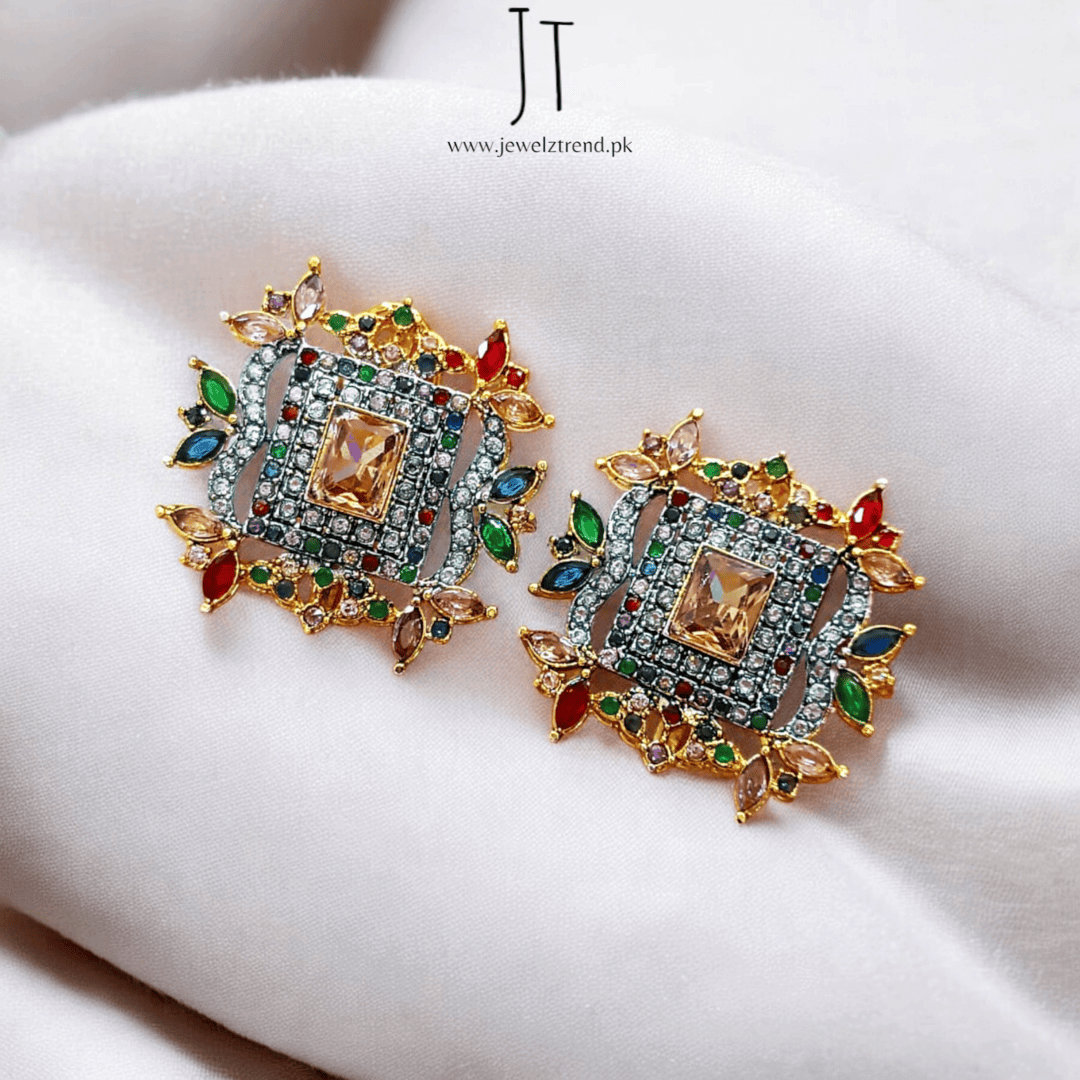 Bold Square Statement Earrings