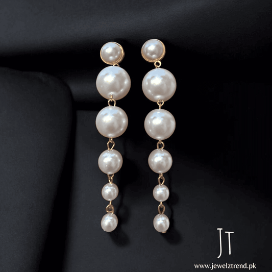 Pearl Cascade: Timeless Dangle Earrings