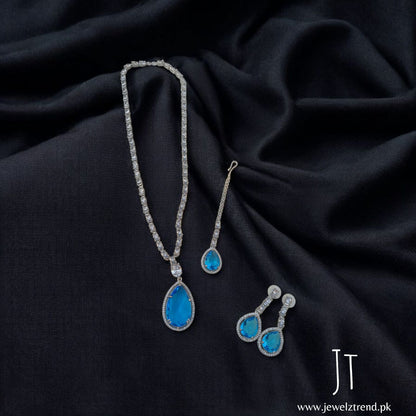 Ocean Dew: Aqua Doublet Mala Set