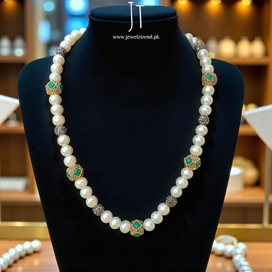 Turkish Pearl Malla with Gemstone Accents