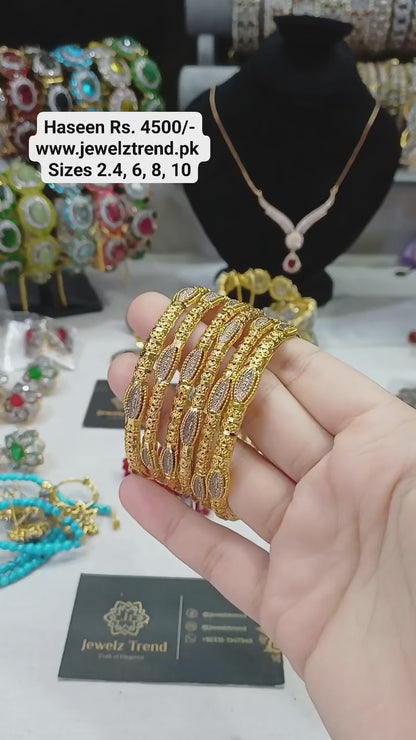 Haseen: Gold Plated Bangles Set