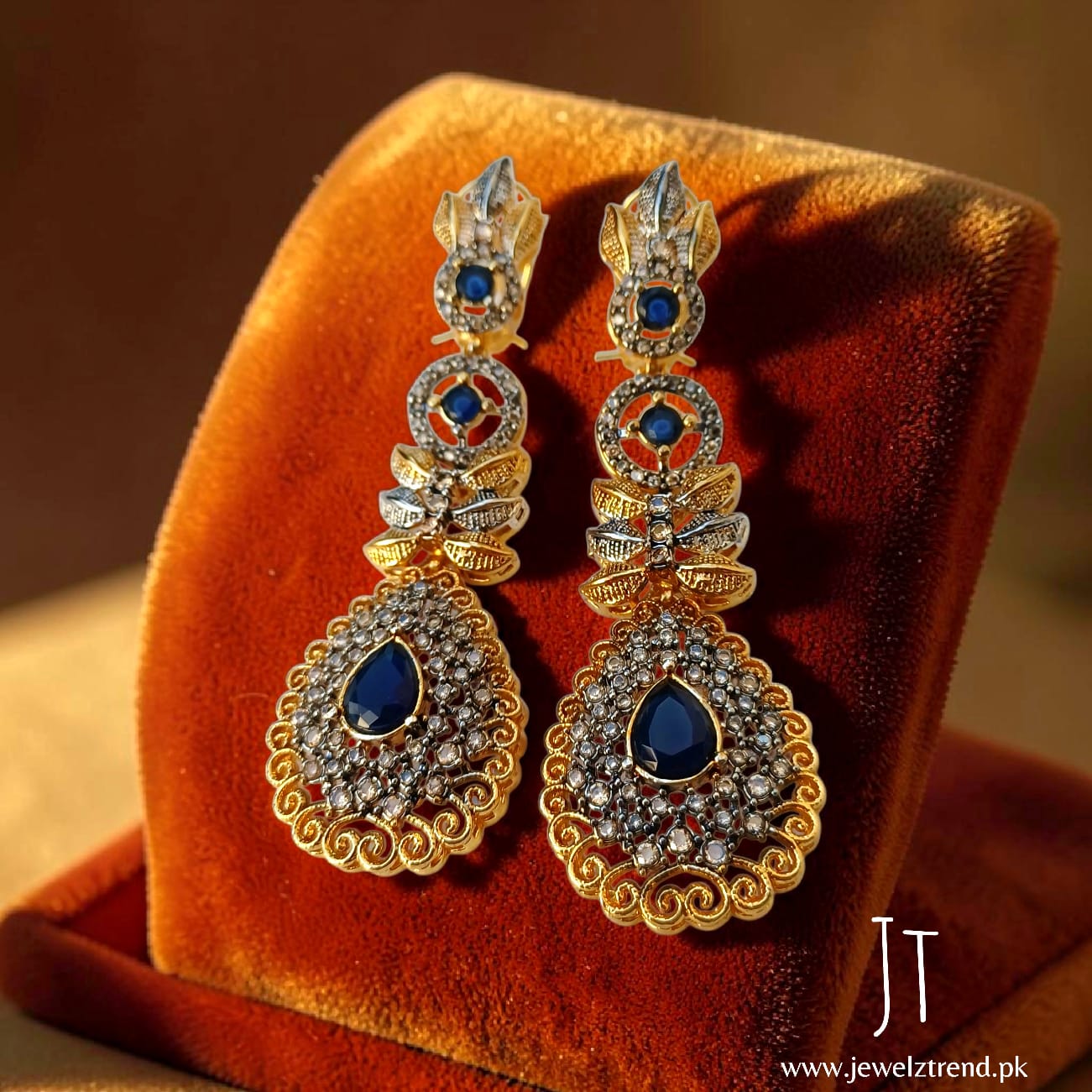 Whispering Leaf: Designer Earrings