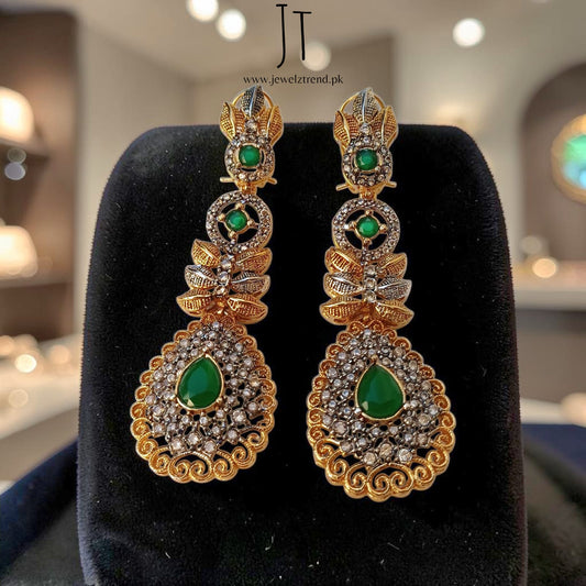 Whispering Leaf: Designer Earrings