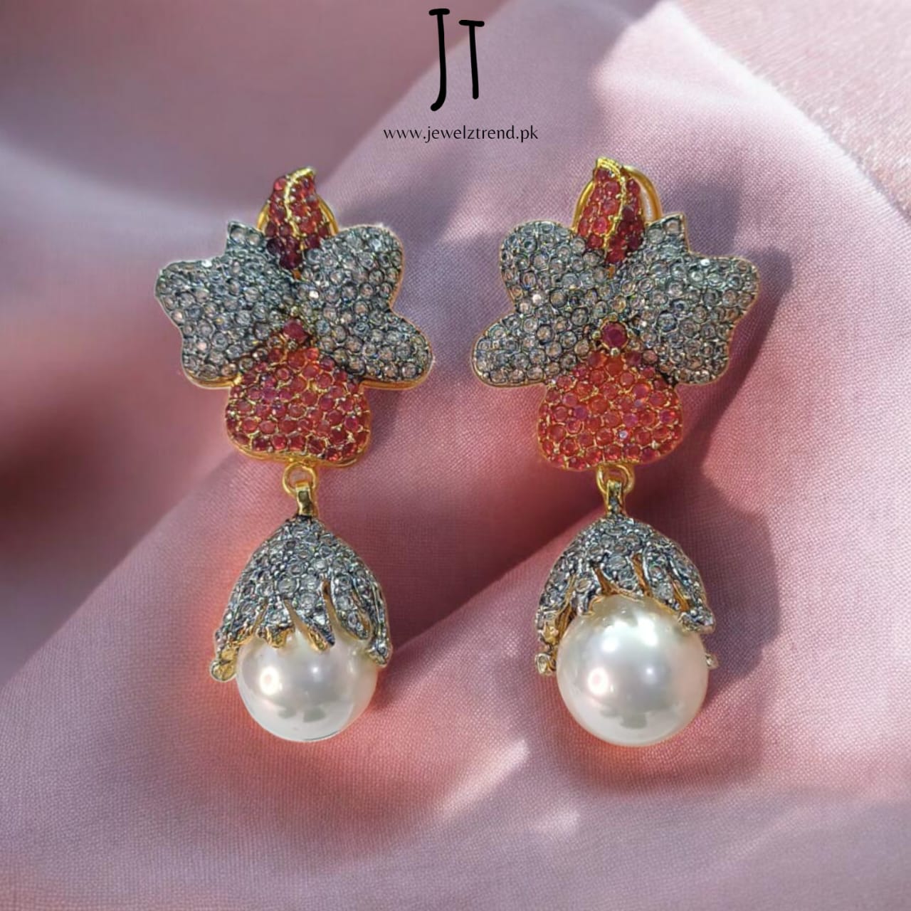 Floral Zirconia Earrings