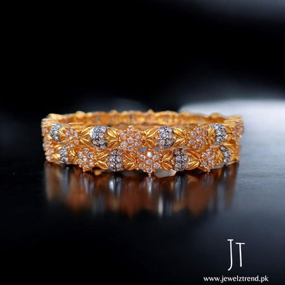 Noor Gold Zircon Bangles