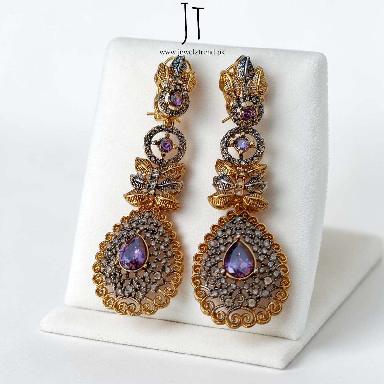 Whispering Leaf: Designer Earrings