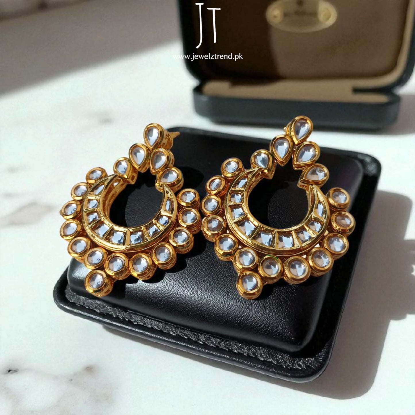 Rajkumari Kundan Meenakari Earrings