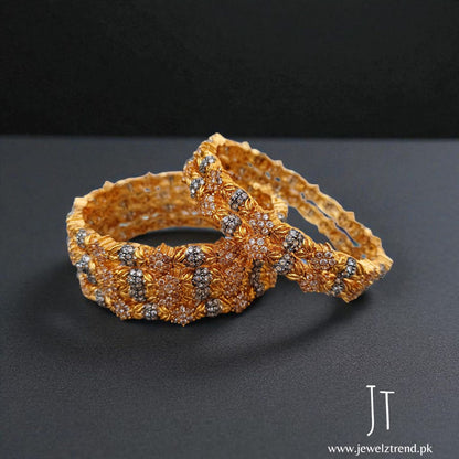 Noor Gold Zircon Bangles
