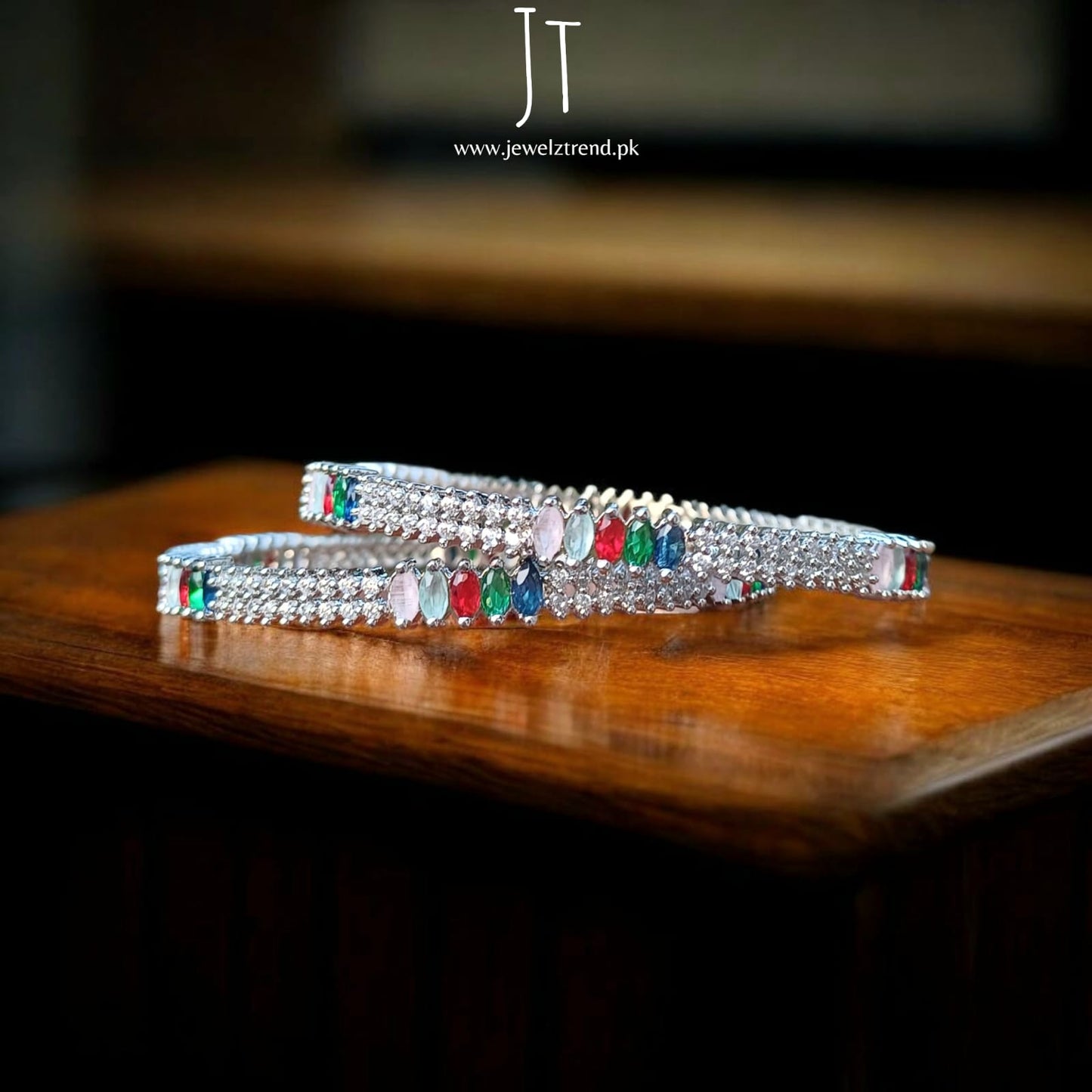 AD bangles: Silver with Multi