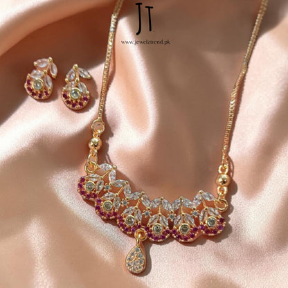 Ruby Elegance: Chain Set