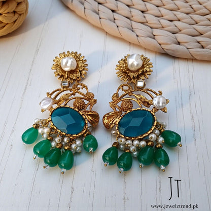 Nigaar: Mala with Earrings (Zinc)