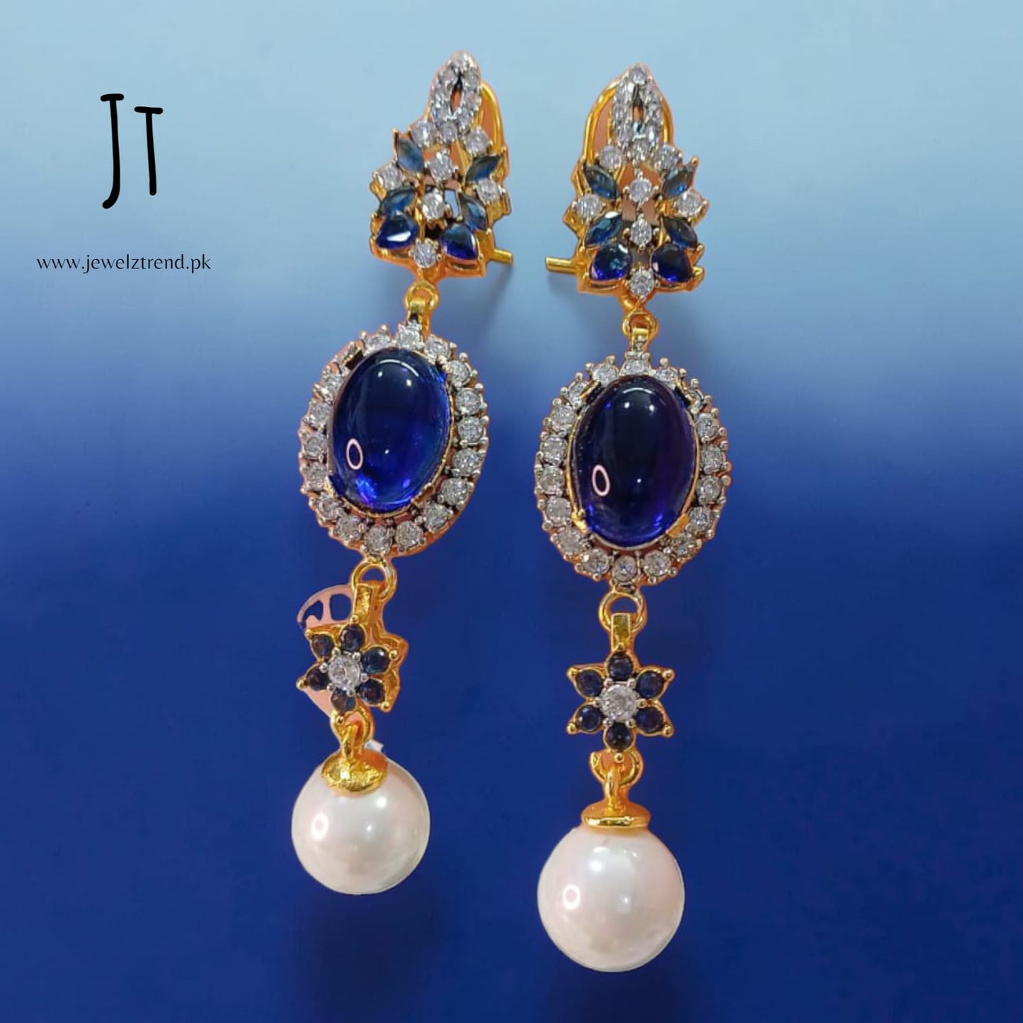 Bold Stone Long Earrings