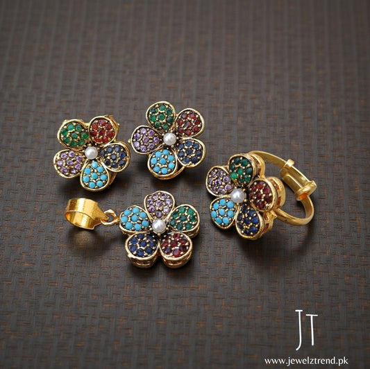 Vibrant Floral Combo: Locket Set