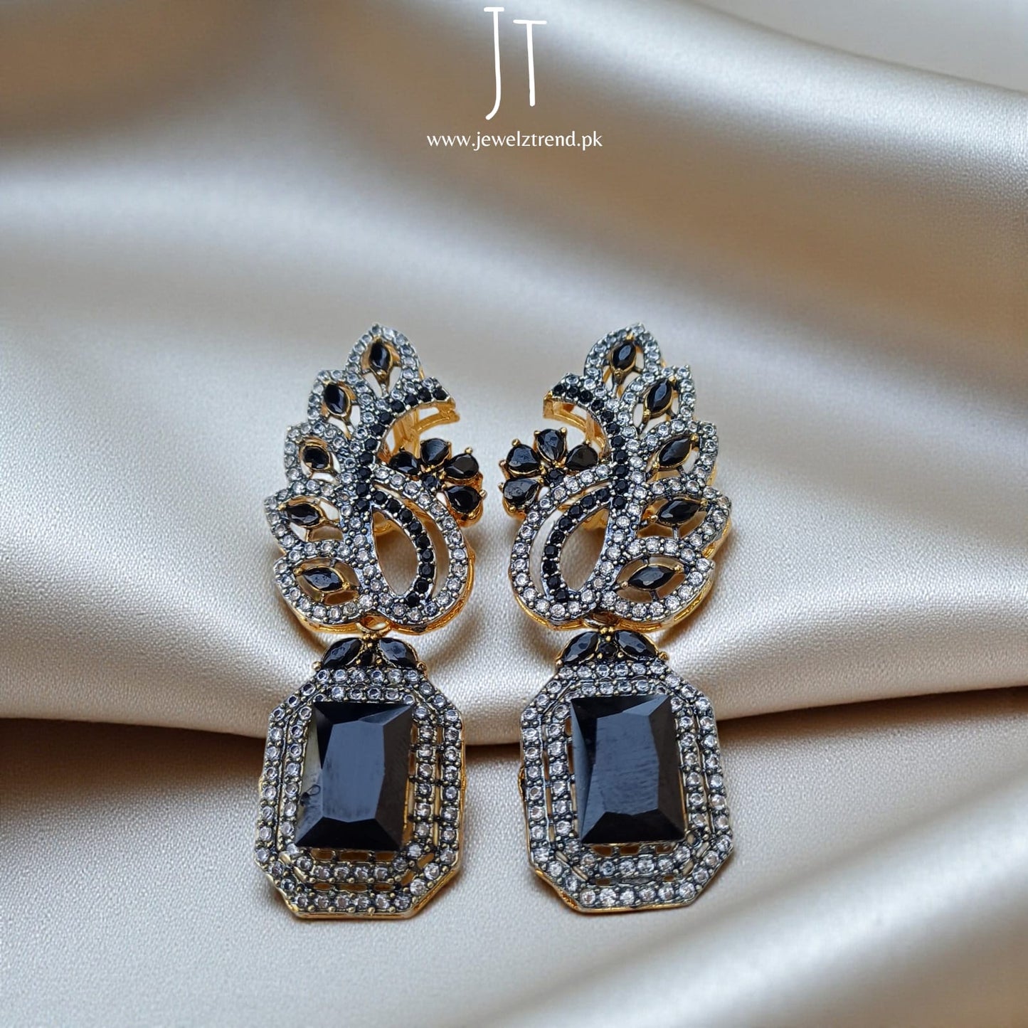 Shimmering Zircon: Long Earrings